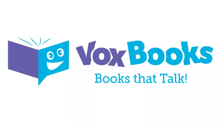 Vox books logo - Tag line Books that talk