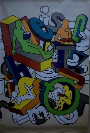 High School Senoir Art Students. Wall Mural image